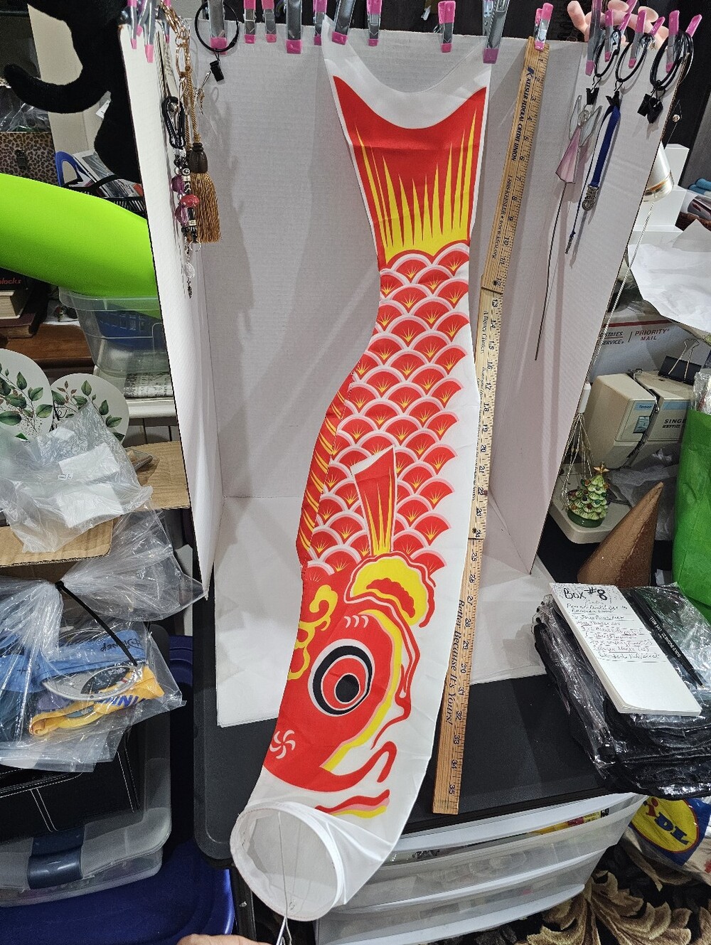 Koi Carp Fish Windsock Flag Kite  NEW 39.37" Long! RED or GREEN Available